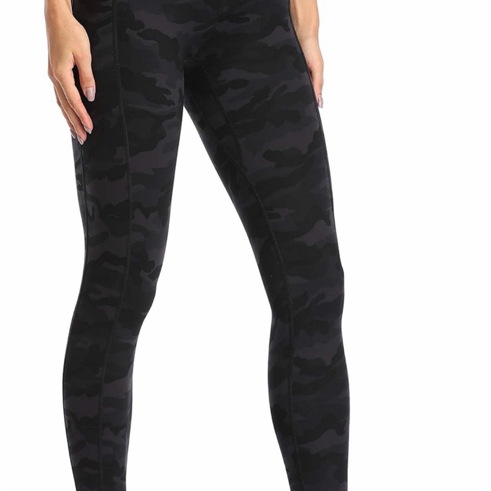 SPANX Black Camouflage High-Waist Leggings